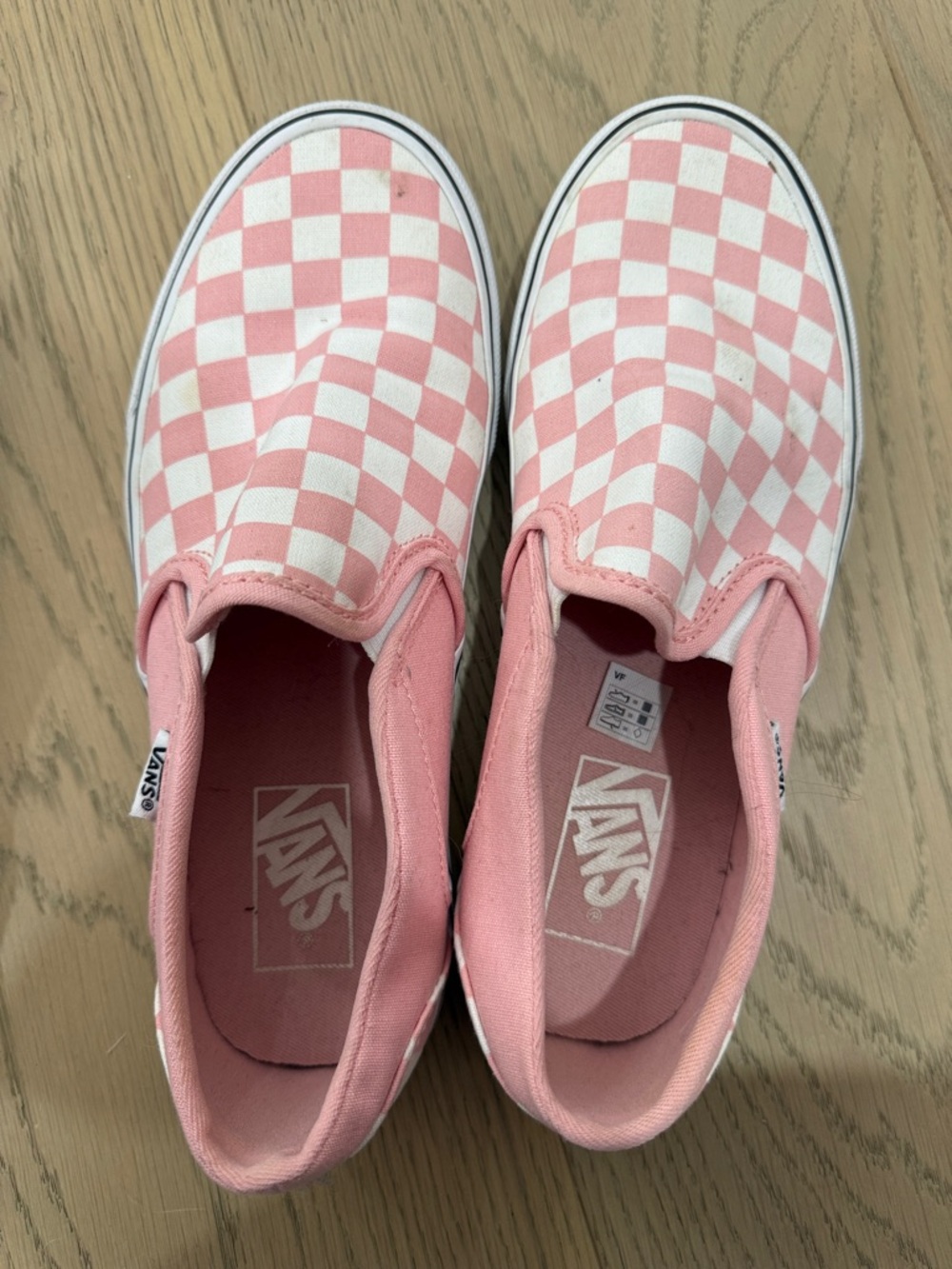 Pink checkered vans